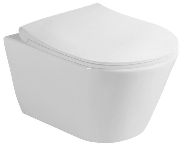 Sapho Sapho, AVVA Slim WC sedátko s pomalým zatváraním, biela/chróm, 100787