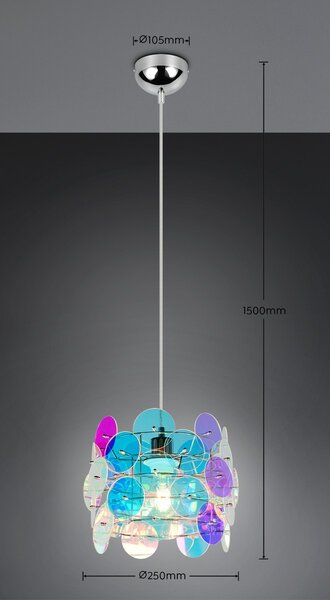 Trio R36711053 závesné stropné svietidlo IRIDE | 10W E27