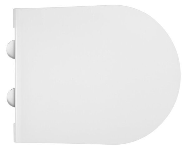 Sapho Sapho, AVVA Slim WC sedátko s pomalým zatváraním, biela/chróm, 100787