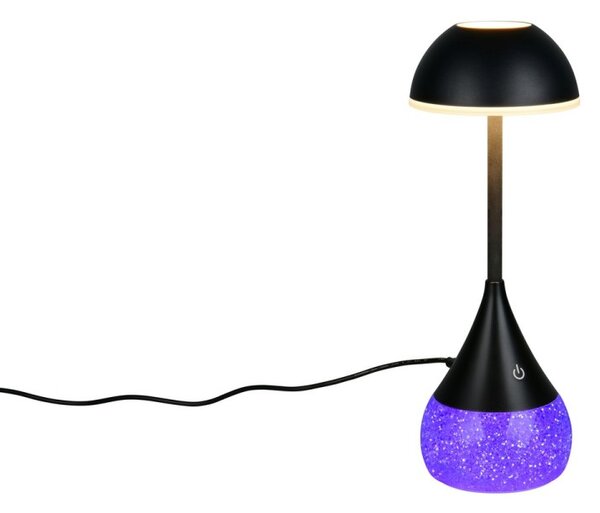 Trio R53851102 LED stolná lampička TEMBO | 5W integrovaný LED zdroj | 420lm | 3000+4200+6500K | vypínač | rgb - farebné