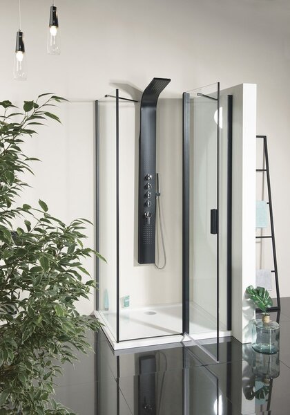 Polysan Polysan, Zoom Line Black obdĺžniková sprchová zástena 1000x900mm L/P varianta, ZL1310BZL3290B