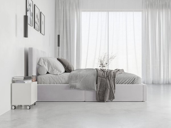 HRUŠKA Čalúnená posteľ s úložným priestorom HILTON 120x200 - sivá