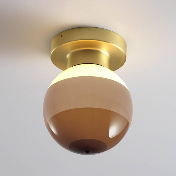 MARSET LED nástenné svetlo Dipping Light A2, hnedá/mosadz, Mosadz / zlato, Obývacia izba / jedáleň, kov, Dizajn, Nástenné svietidlo