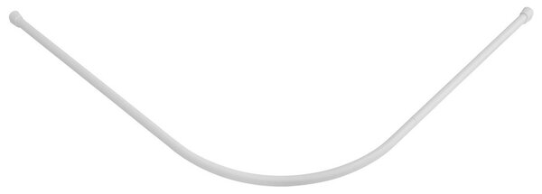 Aqualine, Závesová tyč štvrťkruhová 80x80 cm, ALU, biela, 0201013