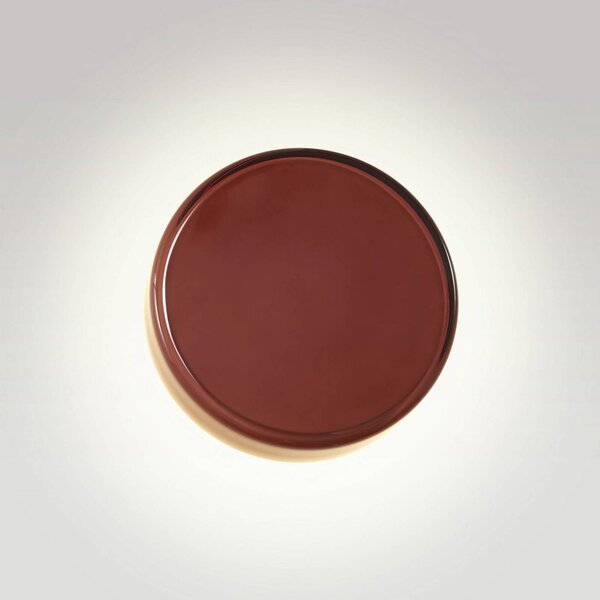 MARSET LED nástenné svetlo Caramel, hnedá, Ø 28 cm, TRIAC, sklo, Hnedá / hrdzavá, Obývacia izba / jedáleň, Sklo, Dizajn, Nástenné svietidlo