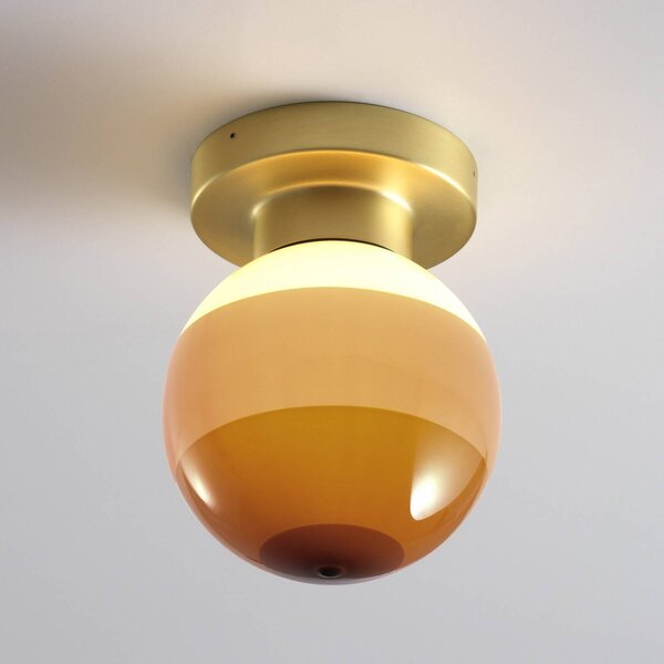 MARSET LED nástenné svetlo Dipping Light A2, krémová/mosadz, Mosadz / zlato, Obývacia izba / jedáleň, kov, Dizajn, Nástenné svietidlo