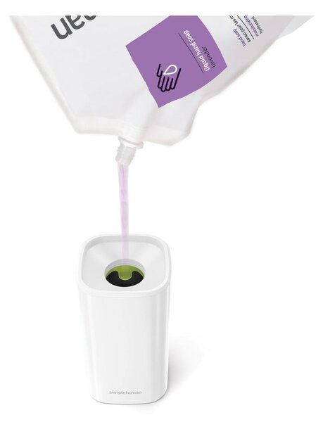 Biely oceľový dávkovač mydla 295 ml Pulse – simplehuman