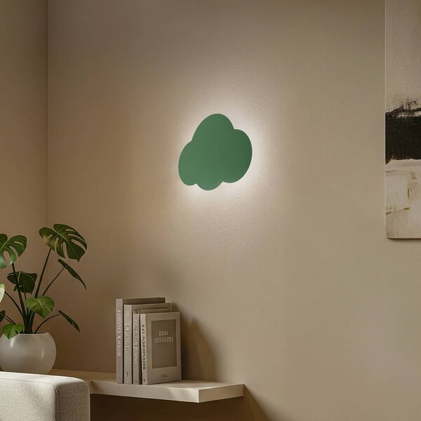 Nástenné svetlo Cloud, zelené, kov, šírka 38 cm, 2-pl., G9, Zelená, Obývacia izba / jedáleň, kov, Štýl mladých