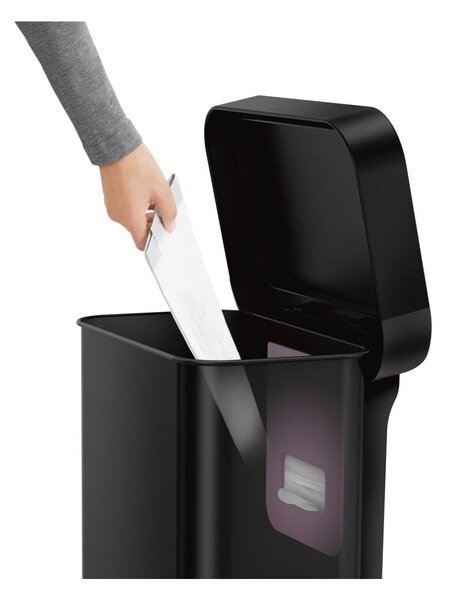 Pedálový oceľový odpadkový kôš 45 l – simplehuman