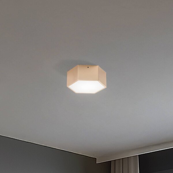 Stropné LED svetlo Libre, zlatá, oceľ, 3 000 K, Mosadz / zlato, Obývacia izba / jedáleň, kov, Stropné svetlo