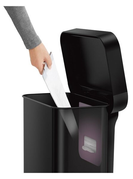 Pedálový oceľový odpadkový kôš 45 l – simplehuman