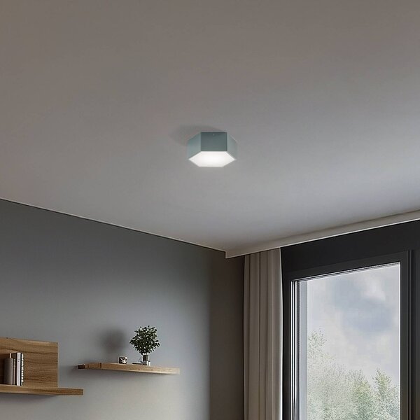 Stropné LED svetlo Libre, šalviová zelená, oceľ, 3 000 K, Zelená, Obývacia izba / jedáleň, kov, Stropné svetlo