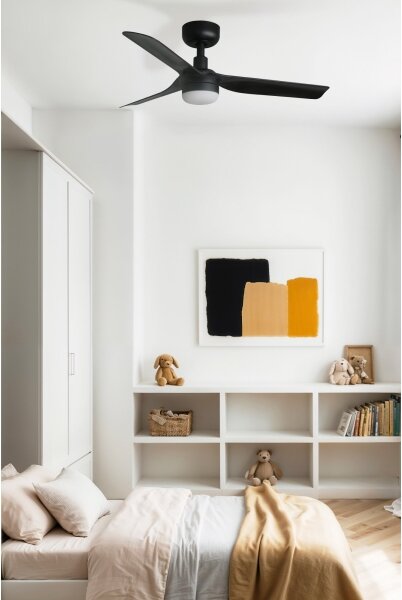 FARO 33822WT-1TW-LED Stm. str. vent. MINI PUNTS LED/10W/230V čierna pr.90cm WT+DO