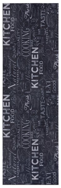 Koberec / Behúň Hanse Home Cook & Clean Wild Kitchen Board čierny / biely