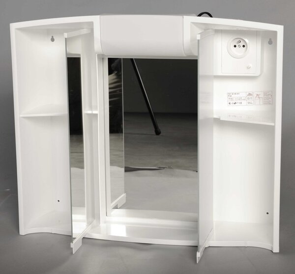 Aqualine Aqualine, ANGY galérka 59x50x15cm, 1x12W, biela plast, 541202