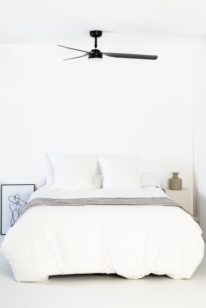 FARO 33815WT-21-LED Stmievateľný stropný ventilátor PUNT M LED/18W/230V, čierny, priemer 132 cm, WT + DO