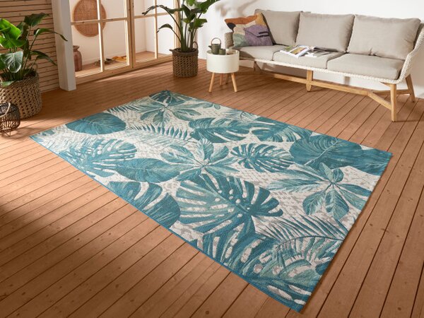 Koberec Hanse Home Flair Tropical Leaves tyrkysový