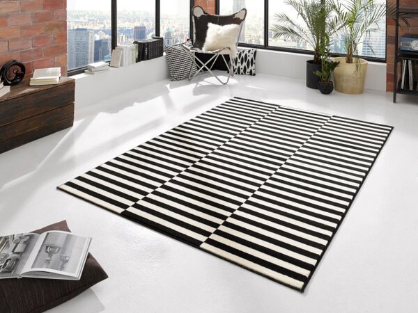 Koberec Hanse Home Gloria Panel čierny / krémový