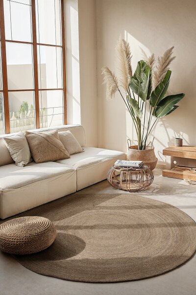 Koberec Hanse Home Jute Braided Rangpur sivý / hnedý