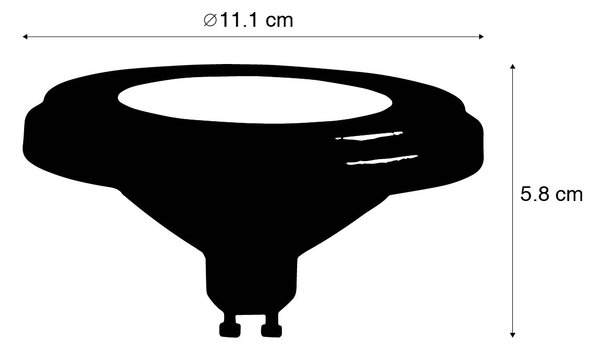 Sada 5 LED žiaroviek GU10 AR111 8W 750 lm 3000K