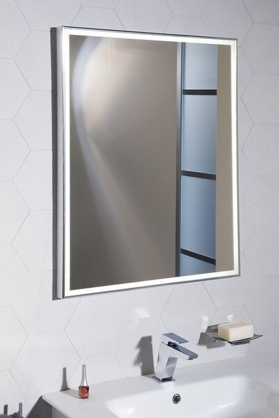Sapho Sapho, LUMINAR LED podsvietené zrkadlo v ráme 600x800mm, chróm, NL557