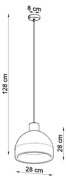 Svetlosivé závesné svietidlo ø 28 cm Filippo – Sollux