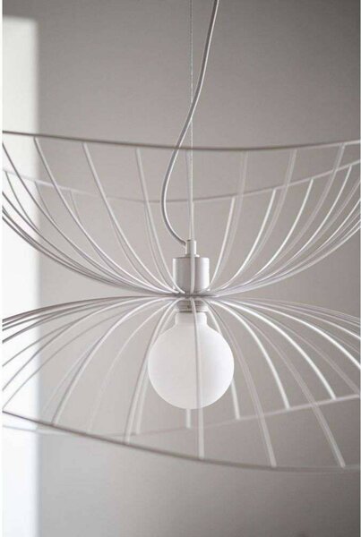Globen Lighting závesné svietidlo RAY, biele, Ø 70 cm, Biela / opálová, Obývacia izba / jedáleň, kov, Moderný, Závesné svietidlo