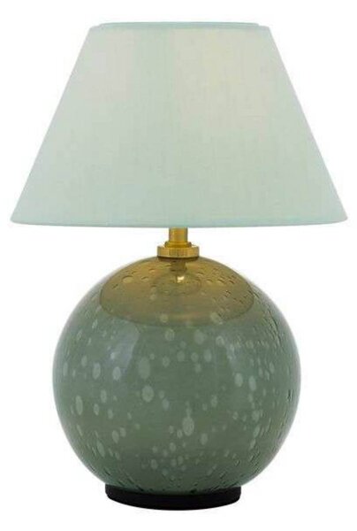 Globen Lighting stolová lampa na batérie IRIS, zelená, výška 23 cm, Zelená, Obývacia izba / jedáleň, Textil / látka / hodváb, Vintage, Stojacie svietidlo