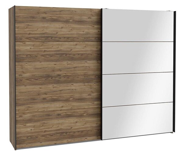 Šatníková skriňa so zrkadlom OREN 270x210 cm dub artisan