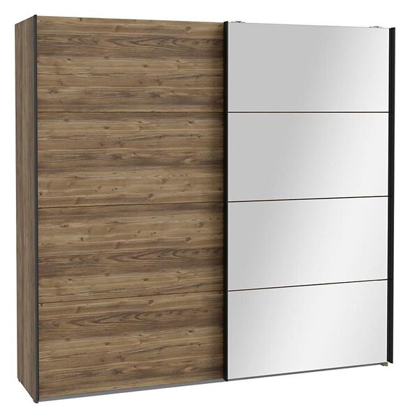 Šatníková skriňa so zrkadlom OREN 220x210 cm dub artisan