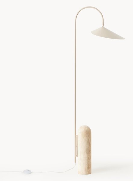 Nastaviteľná stojacia lampa's travertínovou základňou Arum