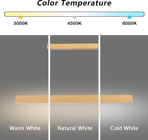 Brilagi - stmievateľný LED luster na lanku SLIMLINE LED/40W/230V 3000-6000K dubový dekor + diaľkové ovládanie