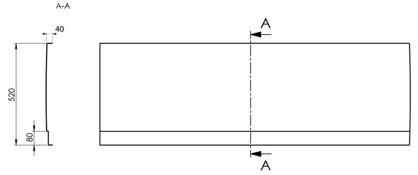 Polysan Polysan, COUVERT panel čelný pravý, 170x52cm, 72860