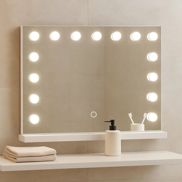 Aquamarin Kúpeľňové LED zrkadlo Hollywood 58 x 43 cm