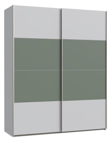 Šatníková skriňa KARO 170x210 cm sivá/zelená
