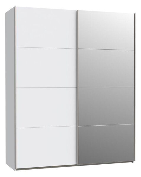 Šatníková skriňa s zrkadlom KARO 170x210 cm biela