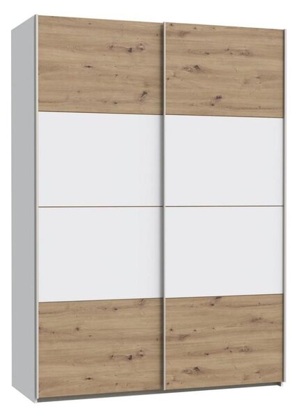 Šatníková skriňa KARO 150x210 cm biela/dub artisan