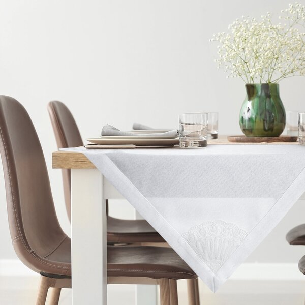 OBRUS BRENDA 85X85 CM BIELY