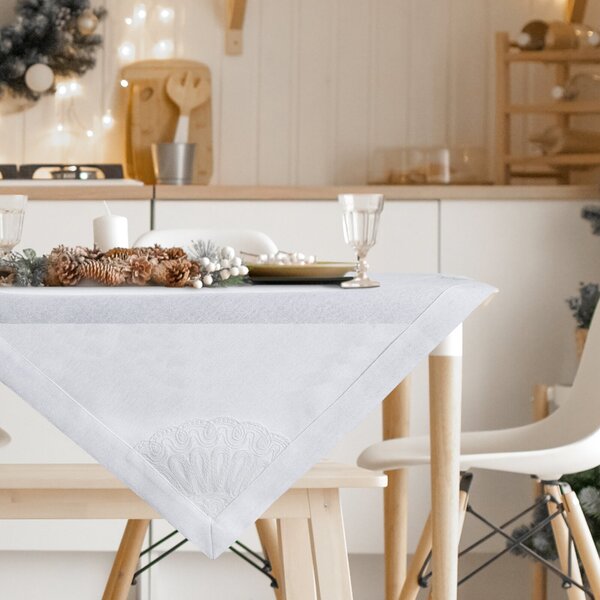 OBRUS BRENDA 85X85 CM BIELY