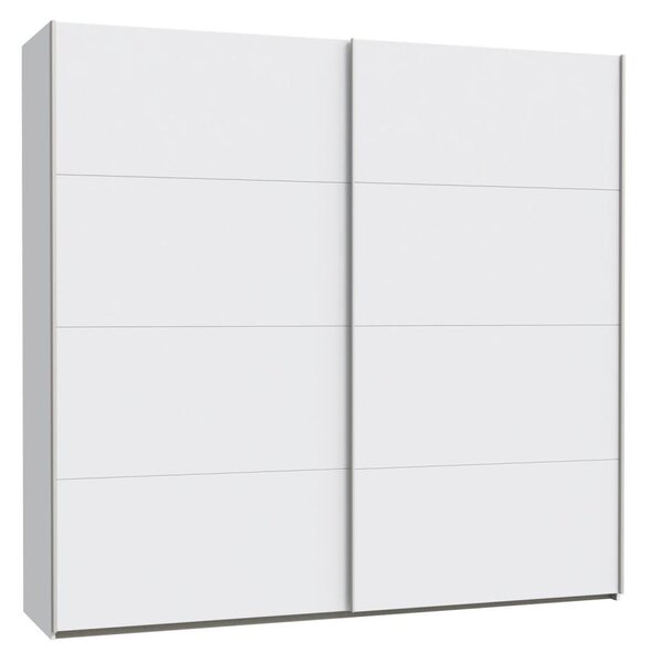 Šatníková skriňa so zrkadlom KARO 220x210 cm biela