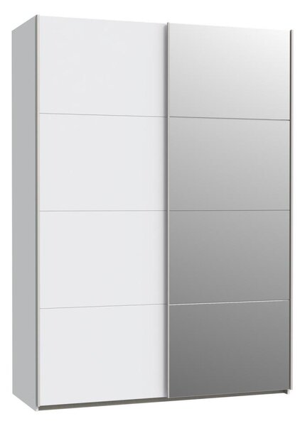 Šatníková skriňa so zrkadlom KARO 150x210 cm biela
