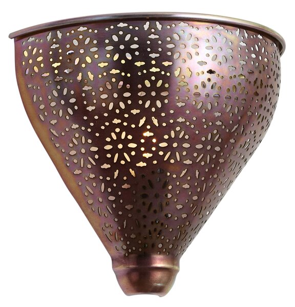 Orientálna nástenná lampa medená so vzorom - Muraf
