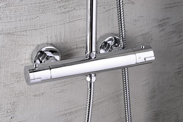 Aqualine Aqualine, LIGA sprchový stĺp s termostatickou batériou, chróm, SL533