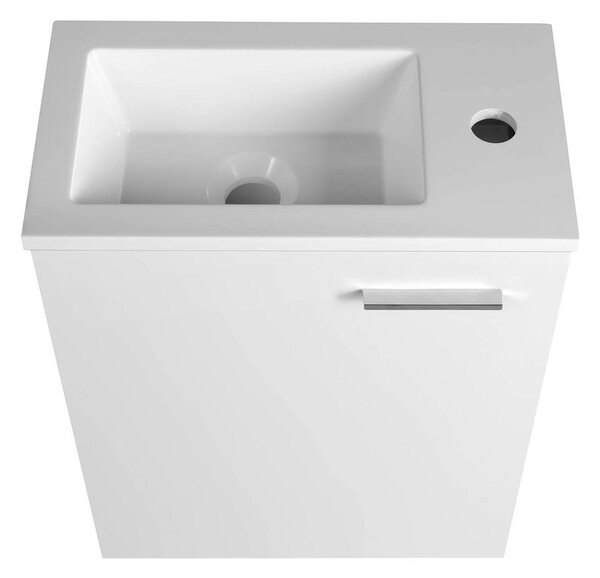 Aqualine Aqualine, ZOJA skrinka s keramickým umývadlom 40x22 cm, biela, 51049A-01