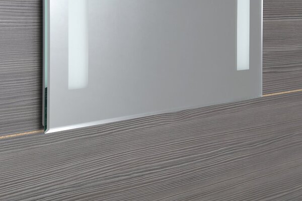 Aqualine Aqualine, LED podsvietené zrkadlo 50x70cm, gombíkový vypínač, ATH5