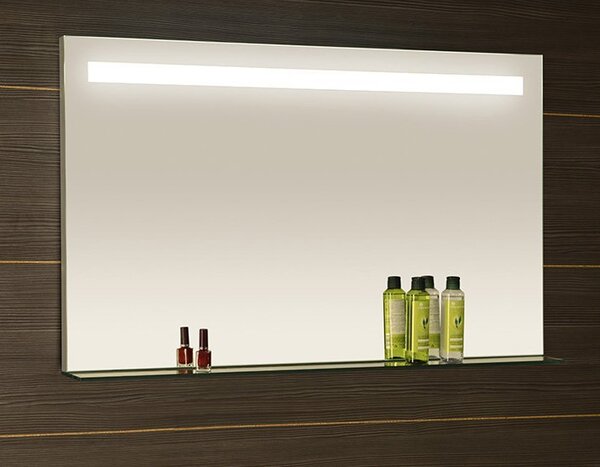 Sapho Sapho, BRETO LED podsvietené zrkadlo, sklenená polica, 1000x608mm, BT100