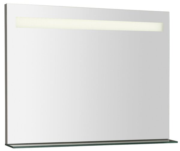 Sapho, BRETO LED podsvietené zrkadlo, sklenená polica, 800x608mm, BT080
