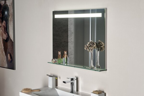 Sapho Sapho, BRETO zrkadlo s LED osvetlením a policou 800x608mm, BT080