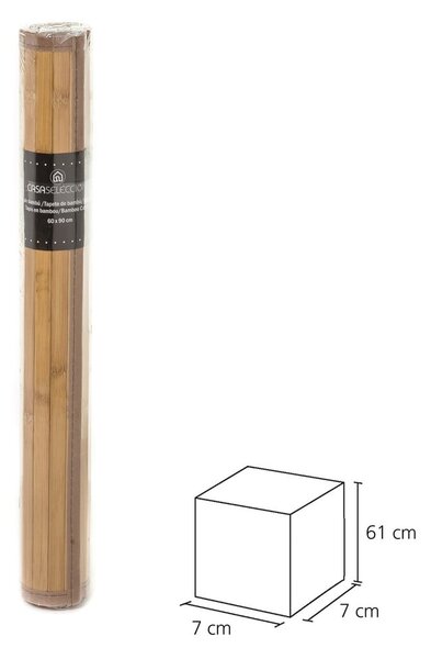 Bambusový koberec v prírodnej farbe 60x90 cm - Casa Selección