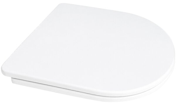 CERANO - WC sedátko Toluco - Soft Close - plast - biela lesklá - 36,4x4,3x43,2 cm